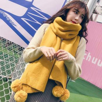 Kaschmir Poncho Schal für Frauen mit Ball und Pashmina