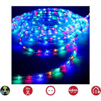 FlexiLed Tube LED 2‑Voies, 48 m, 36 LEDs/m, Multicolore (IP44 Intérieure-Extérieure)