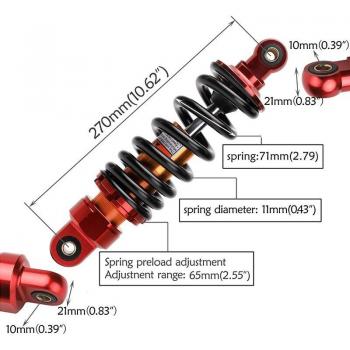 TDPRO 270mm Motorcycle Suspension Shocker