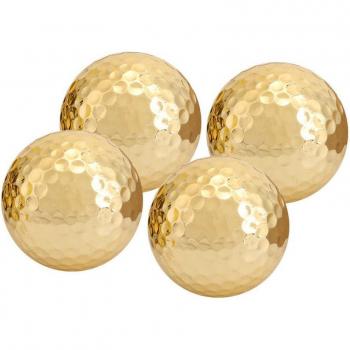 4X Portable Double Layer Gold Plating Golf Ball Accessory