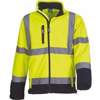 Yoko Softshell Giacca Ultra-Visibile Giallo-Marino XXL