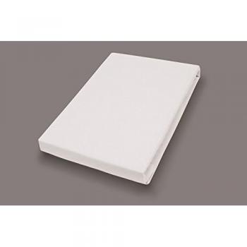 Elastisches Spannbetttuch Jersey weiß (100 × 200 cm)