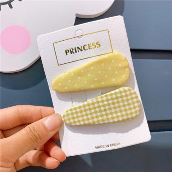 Barrettes Carreaux Doux Coiffage Fille