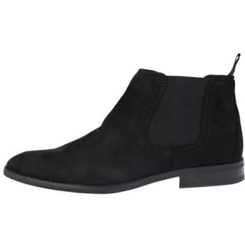 Suede‑Lined Black Chelsea Loafers – Men’s Size 8