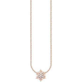 THOMAS SABO Kette mit Zirkonia und Schneeflocke 45 cm