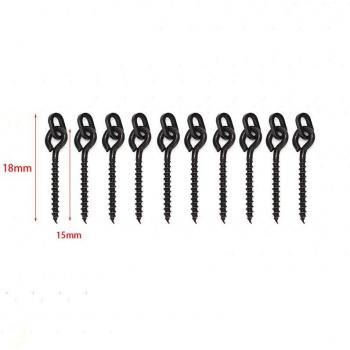 Boilie Schroef Peg met Ring Swivel - D-Rig Chod Rig Terminal Tackle voor Karpervissen (20 Stuks)