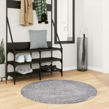 VidaXL Teppich Shaggy Hochflor Modern Blau Ø 100 cm