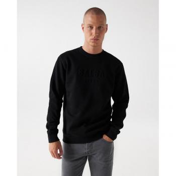 Ropa hombre Sudaderas Salsa Jeans Sudadera Branging Negra