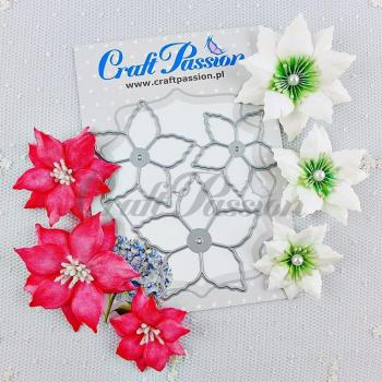 Die de découpe Poinsettia pour carte artisanale