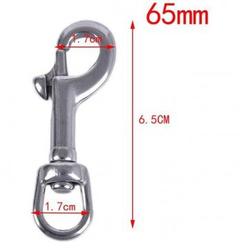 Perno de acero inoxidable 70mm gancho a presión para buceo