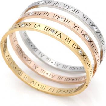 4mm and 6mm Zircon Roman Numeral Jewelry Bangles