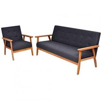 VidaXL 2-teiliges Sofa-Set in Hellgrau