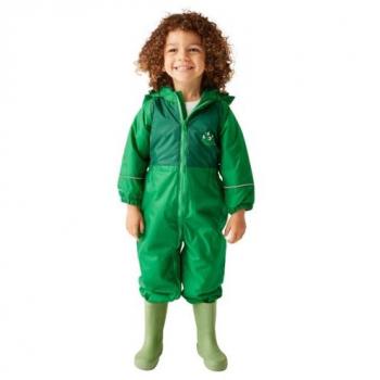 Regatta Mudplay III Waterproof Suit Stompy the Dinosaur Jelly Bean 24 Months-3 Years