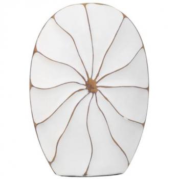 Jarrón Decorativo Blanco de Poliresina 27x8x39,5 cm
