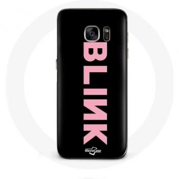 Custodia Samsung Galaxy S6 “Blackpink” Loghi Rosa con Sfondo Nero