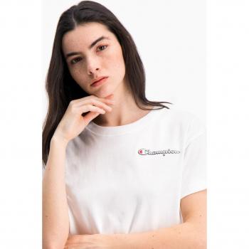 Champion Women's T-Shirt, White, Size L, Short Sleeve