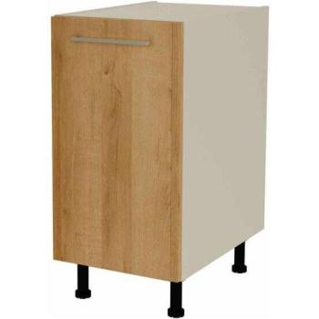 Mueble Bajo de Cocina con Puerta Gris Cream y Roble Vega
