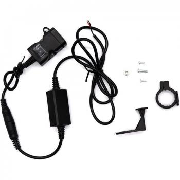 Kit Cargador Dual USB para Manillar Motocicleta 12V-24V