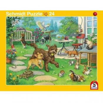 Schmidt Spiele 2erSet Rahmenpuzzle Haustiere und Waldtiere