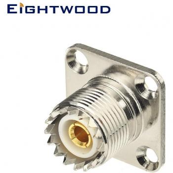 Adaptador Coaxial RF Hembra UHF/SO239, 10 Piezas, Montaje en Panel de 4 Orificios
