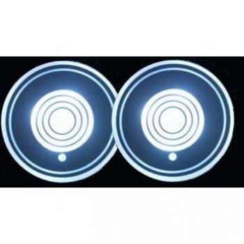 2Pcs RGB Luminous Car Cup Coasters - Non-Slip USB Rechargeable Drink Holders