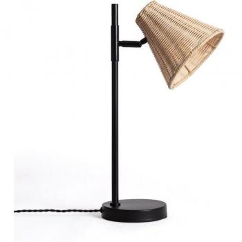 Lampe d'Intérieur Cesto Métal et Rotin Noir 270 mm