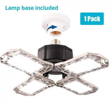 NICLUX Éclairage Industriel pour Garage et Entrepôt – Ampoule LED 4 feuilles