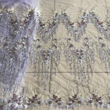 SASKIA Beaded Lace Mesh Fabric