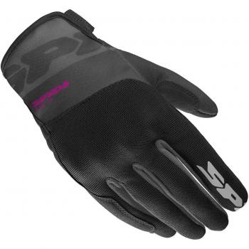 Spidi Flash-KP Guantes de Motociclista Elegante Negro-Lila