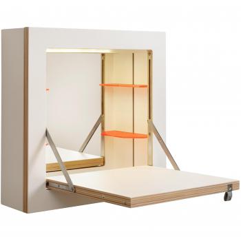 Schminkschrank Ambivalenz Fläpps – 40 × 40 × 41 cm, weiß lackiert