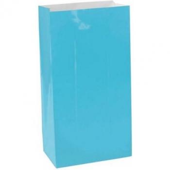 Sacs en papier mini pour fête (pack de 12) vert