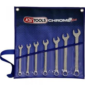 KS Tools CHROMEplus Doppel-Maulschlüssel-Satz, 7-teilig