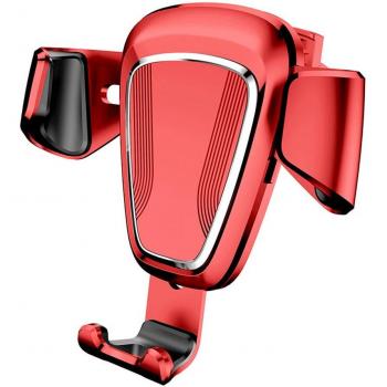 Luxury Gravity Car Mobile Phone Mount Red Air Vent GPS Holder for 4 to 6 Samsung iPhone Xiaomi Huawei