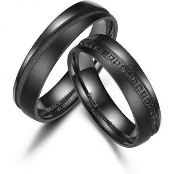MARRYA Damenring Black Titanium 62