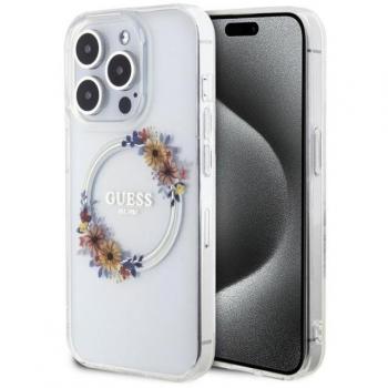 Guess Cover Rigida iPhone 15 Pro Max MagSafe Fiori