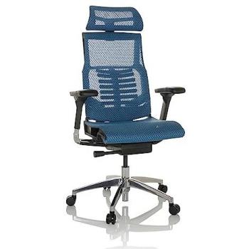 Hjh OFFICE POFIT GEN2 - Sedia da ufficio con supporto lombare blu