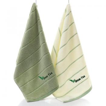 Bañera Herbal Verde de Algodón Suave Bordada