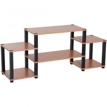 HOMCOM Organizer Shelving Audio Modern Multi-purpose (Beech)