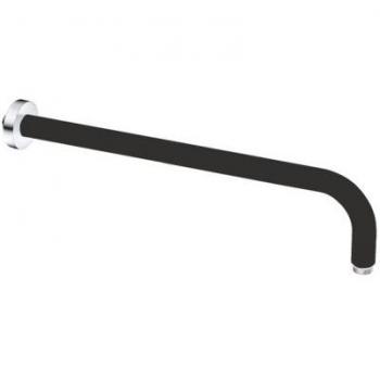 Kludi A-qa Brausearm 6651487-00 DN 15, mit Schubrosette d= 55mm, Ausladung 400 mm, mattschwarz/chrom