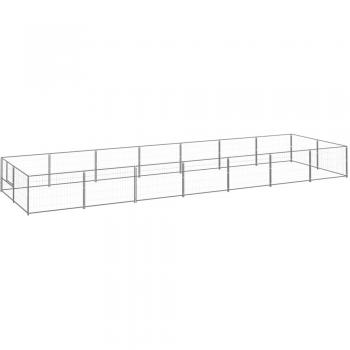 Dog Kennel Silver 14 m² Steel