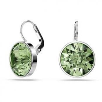 Pendientes Swarovski Bella V dorados con cristal verde