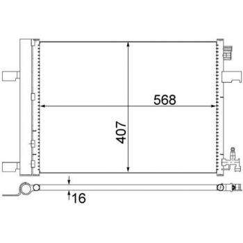 Mahle Condenser, air conditioning AC 636 000S