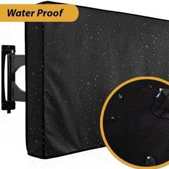 Wetterfeste TV Abdeckung für Außenbereich 22'' bis 70'' Zoll Oxford Schwarz