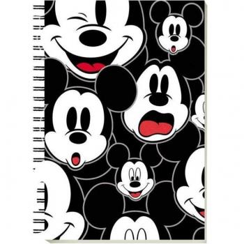 DISNEY - Mickey Mouse Visages Bloc de Notas, Negro