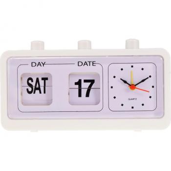 Horloge digitale flip‑clock vintage « Temps & Semaine »