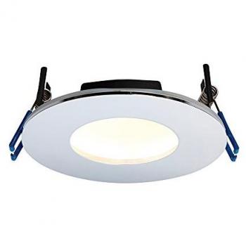 SAXBY LIGHTING Saxby Orbitalplus Fire Rated Integrated LED 1 Light Bathroom Recessed Light Chrome Plate IP65