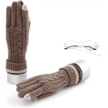 Gants tricotés en laine pour femmes, avec écran tactile, chauds