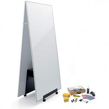 Meet up Bundle Whiteboards besteht aus 2x Whiteboards, 1 Stand Meet up schwarz, rollbar, 1 Toolkit für agiles Whiteboard