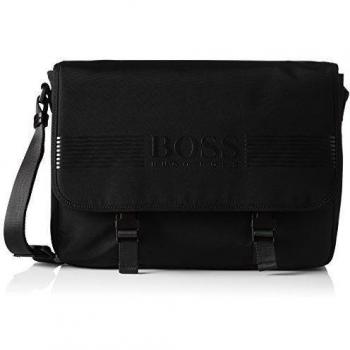 BOSS GreenPixel_Mess Flap 10180620 01 - Bolso bandolera Hombre, color Negro, talla 11x39x30 cm