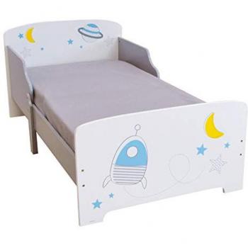 Lit Astronaute en bois 140 cm - Bleu
